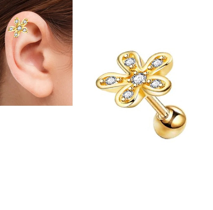 SNUG Piercing ROOK 1 Piece Cartilage Helix LOBE DAITH Stud Ear Piercing Plug ORBITAL HELIX Steel Earring Perfect TRAGUS Gi...