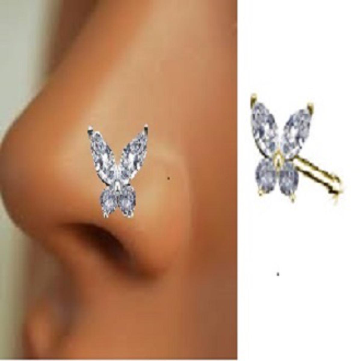 Piercing Nose Pin Small Thin Nostril Ring Minimalist Body Jewelry – Nose Jewelry Online in Pakistan | Hanaya