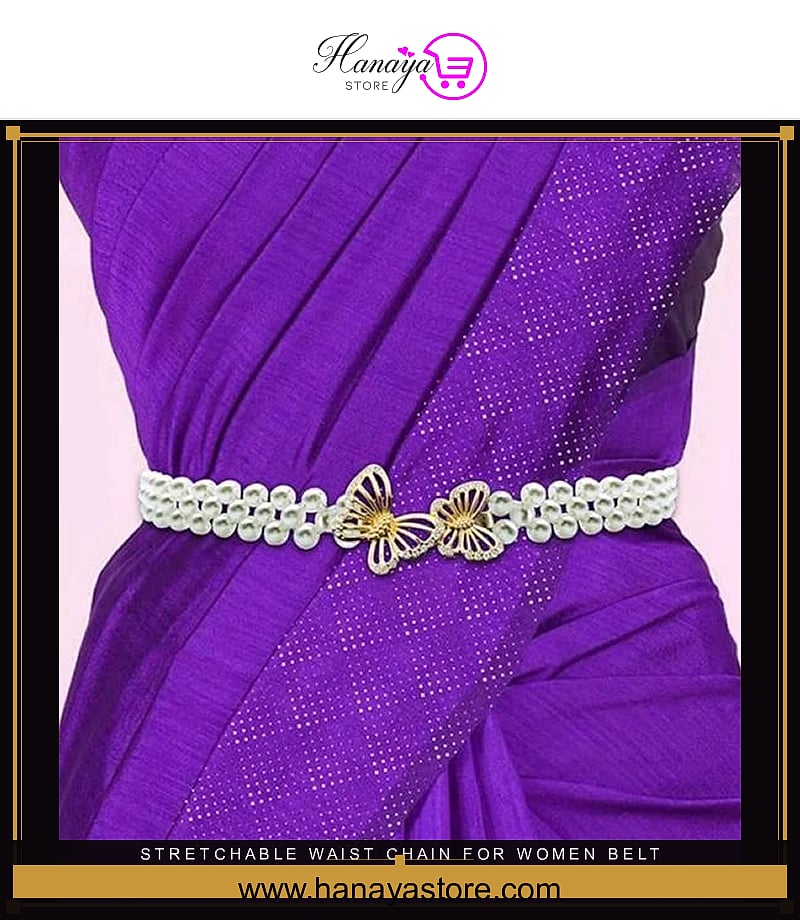 Stretchable Waist Chain for Women Belt for Girls Kamar Band Elegant Slim Belt for Women Trendy Fashionable Classy Waist Accessory for Dresses and Sarees – Buy belts online in Pakistan