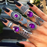 Trendy High Quality 9 Pieces Set Royal Love Ring For Women – Image 2 of 3