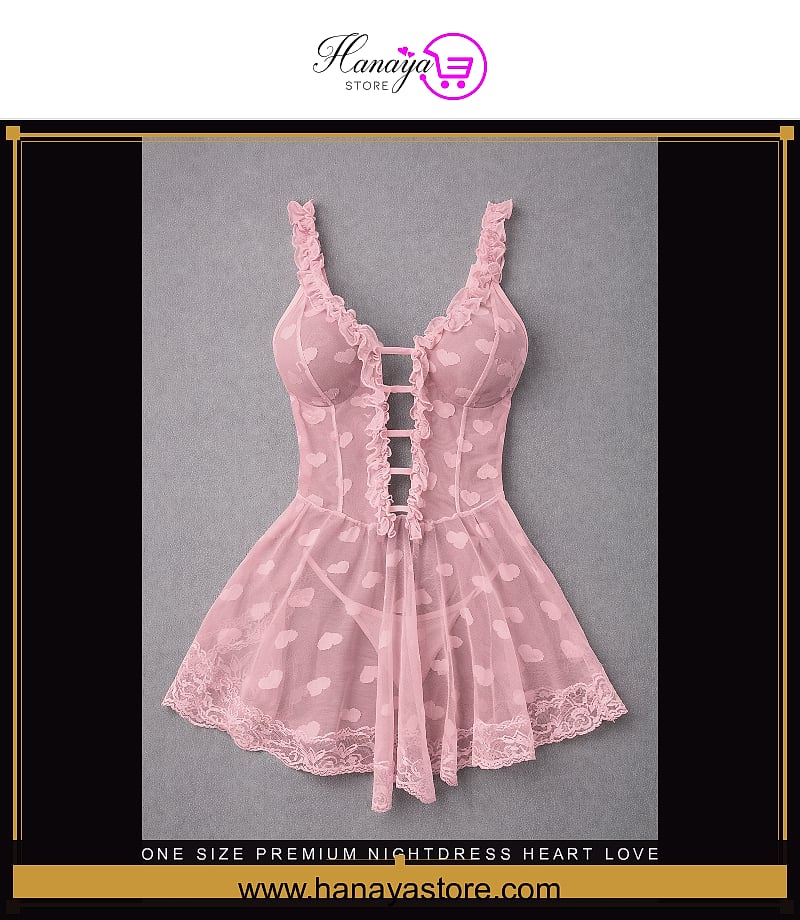 One Size Premium Quality nightdress Heart Love stretch bodycon mini dress sleepwear lingerie nightgown Bridal Wear Nightwe...