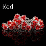 HS Crystal Rhinestone Shinny Flower 4 HAIR PIN Clips – Close Up – Accessories | Hanaya Pakistan