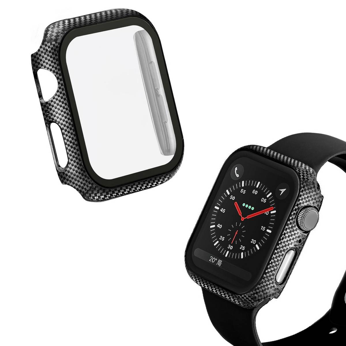 High Quality Tempered Glass Full Screen Bumper Case Compatible for APPLE Watch 44mm Series 4 5 – View 4 – Accessories | Ha...