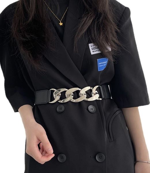 Stretchable Waist Chain for Women Belt for Girls Kamar Band Belt for Girls Stylish Slim Belt for Women Body Chain Jewelry Fashion – Image 2 of 2