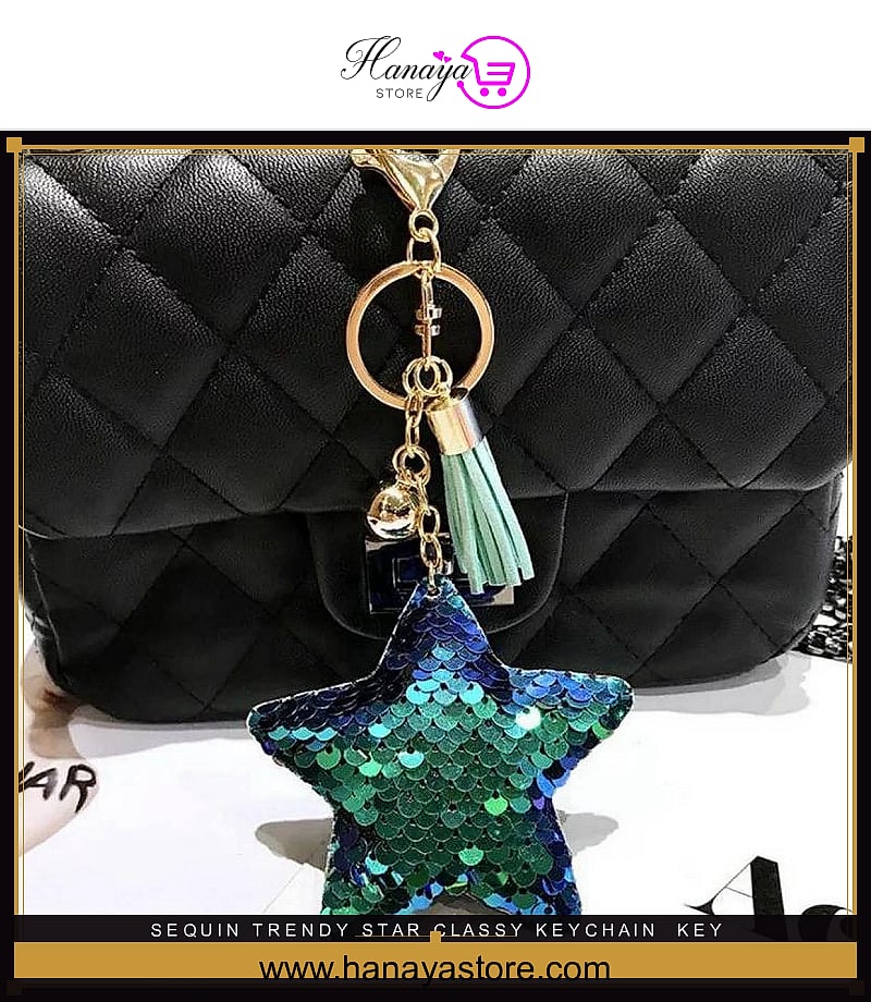 Sequin Trendy Star Classy Keychain – Accessories Online in Pakistan | Hanaya