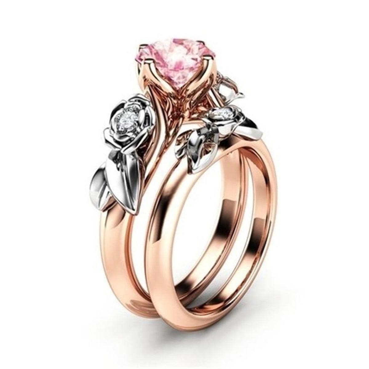 Trendy High 2 Pieces Classy Gem CZ Ring For Women – Close Up – Accessories | Hanaya Pakistan