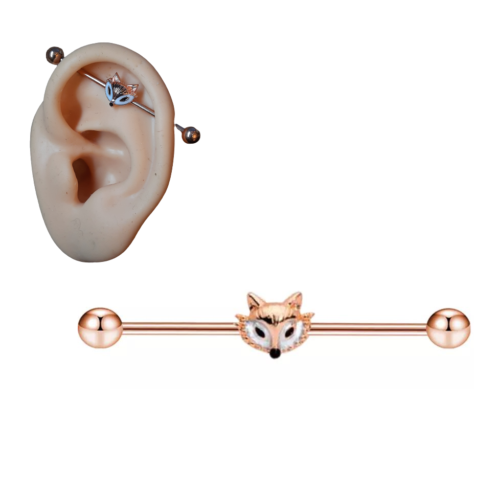 Premium Steel 38mm Ear Plug 14G Piercing Industrial Cartilage Ear Jewelry Accessories – Earrings Online in Pakistan | Hanaya