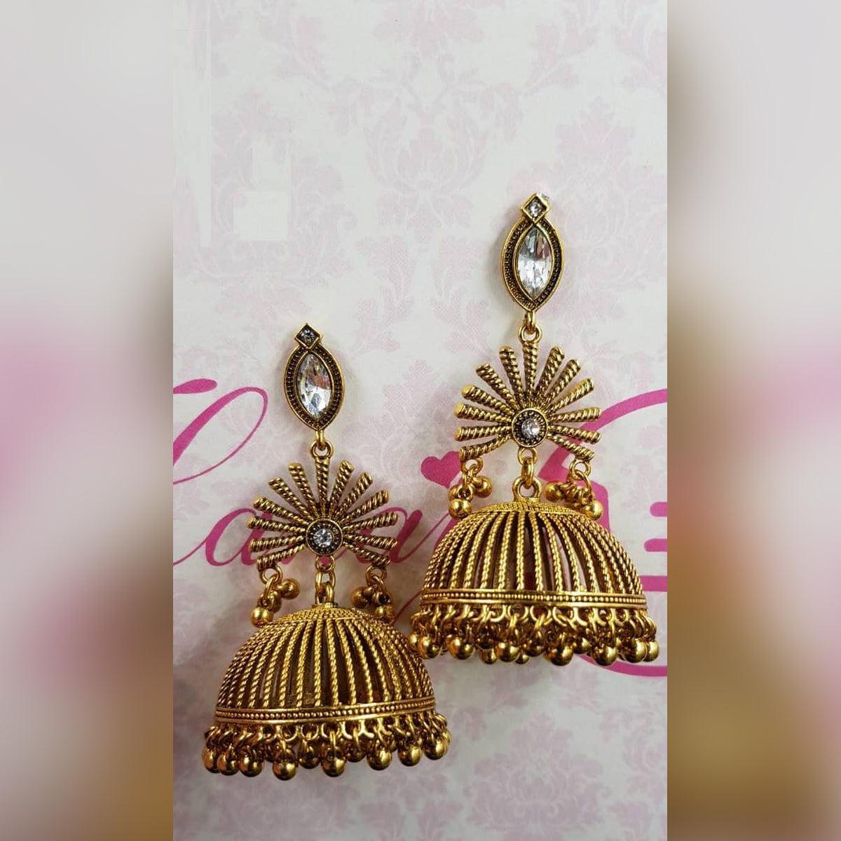 Trendy Geometric Classy Long Elegant Royal Earring – Earrings Online in Pakistan | Hanaya