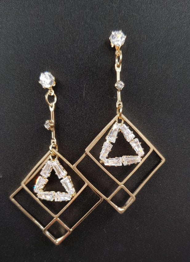 High Quality Cubic Zircon CZ Shinny Royal Party Wedding Classy Trendy Earring