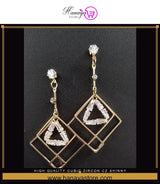 High Quality Cubic Zircon CZ Shinny Royal Party Wedding Classy Trendy Earring
