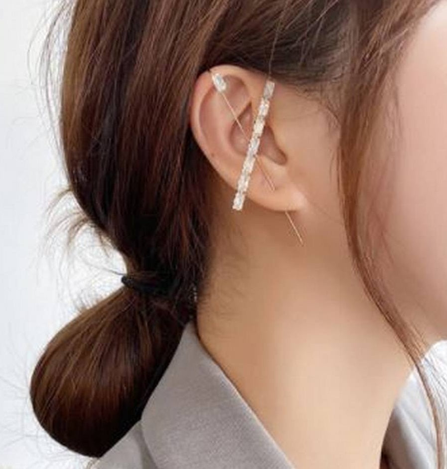 Pair of Needle Ear Wrap Hook Classy Royal Party Trendy Earrings – Earrings Online in Pakistan | Hanaya