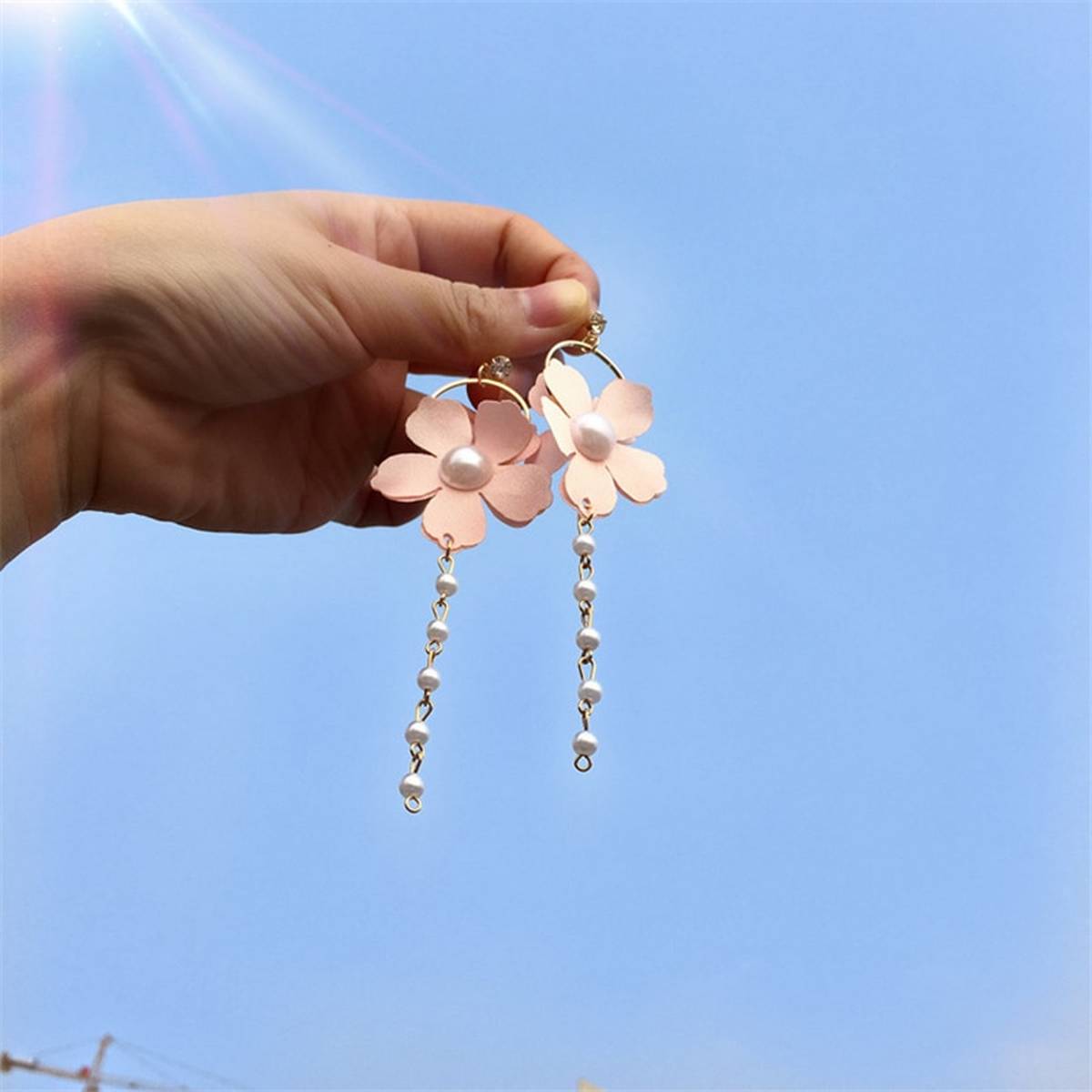 High Quality Classy Long Tassel Flowery Trendy Earring – Earrings Online in Pakistan | Hanaya