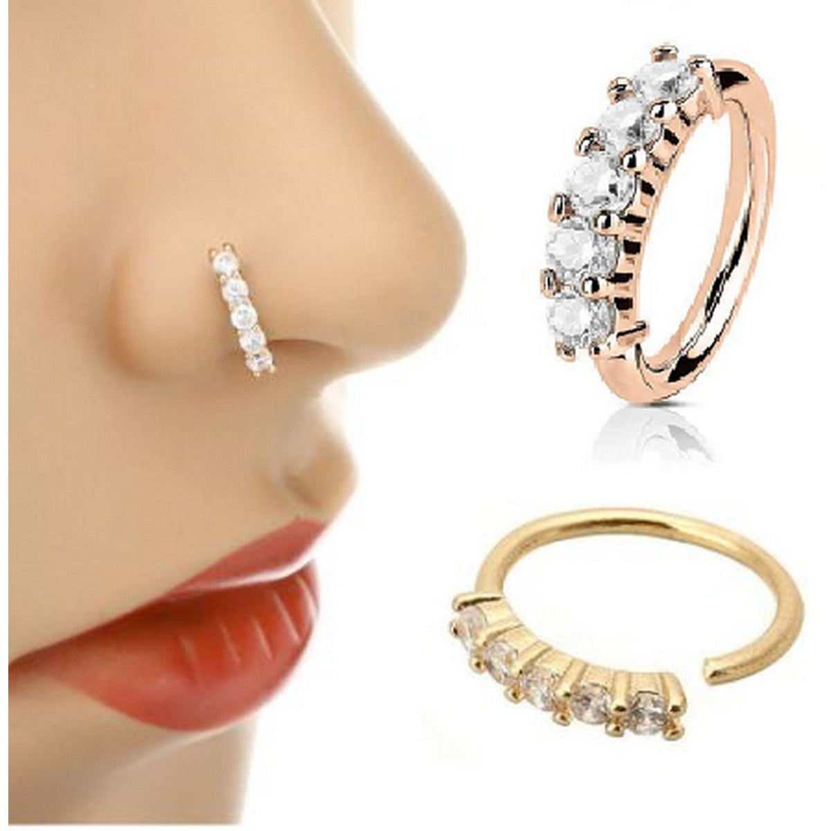 Piercing 10MM Nose Ring Nostril Body Jewelry – 1 PIECE – Lifestyle – Buy Nose Jewelry Pakistan | Hanaya