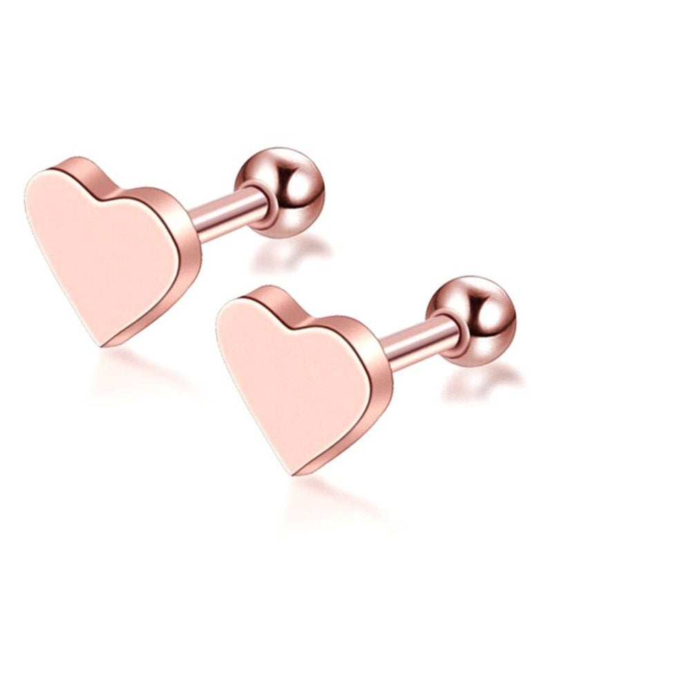 2 Pieces Cartilage Heart Small Helix Stud Tragus Ear Piercing Earring – Accessories Online in Pakistan | Hanaya