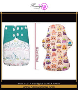 Baby Cloth Reusable Diaper Nappy Washable Adjustable  FREE Bamboo Charcoal Pad – Accessories Online in Pakistan | Hanaya