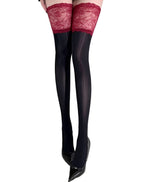 Women Lace Full Socks Long Fishnet Tights Legging Silky Thigh High Stockings Top See-Through Over Knee Long Socks Over Knee Tights for Women