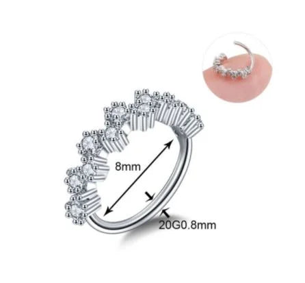 Piercing 1 PIECE 0.8mm Nose Ring Body Jewelry – Image 9 of 9