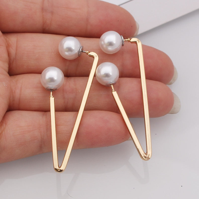 Trendy Classy Elegant Pearl Drop Stylish Earring For Girls – Image 5 of 6
