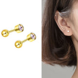2-Piece Stainless Steel 4mm Ear Plug – Piercing Barbell Cartilage Jewelry – Earrings Online in Pakistan | Hanaya