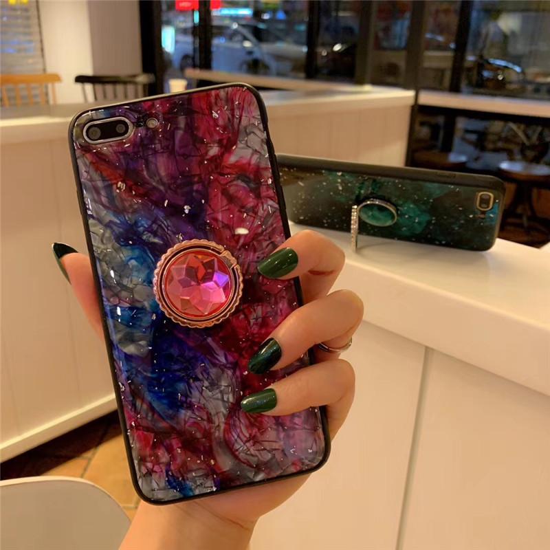 Marble Styled Finger Ring Case Compatible for APPLE IPHONE X/XS – Detail View – Accessories for Women Pakistan | Hanaya