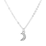 Crescent Moon Necklace Half Moon Pendant – Image 4 of 5