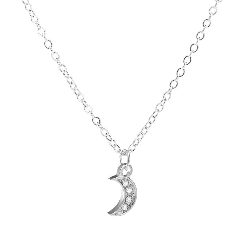 Crescent Moon Necklace Half Moon Pendant – Image 4 of 5