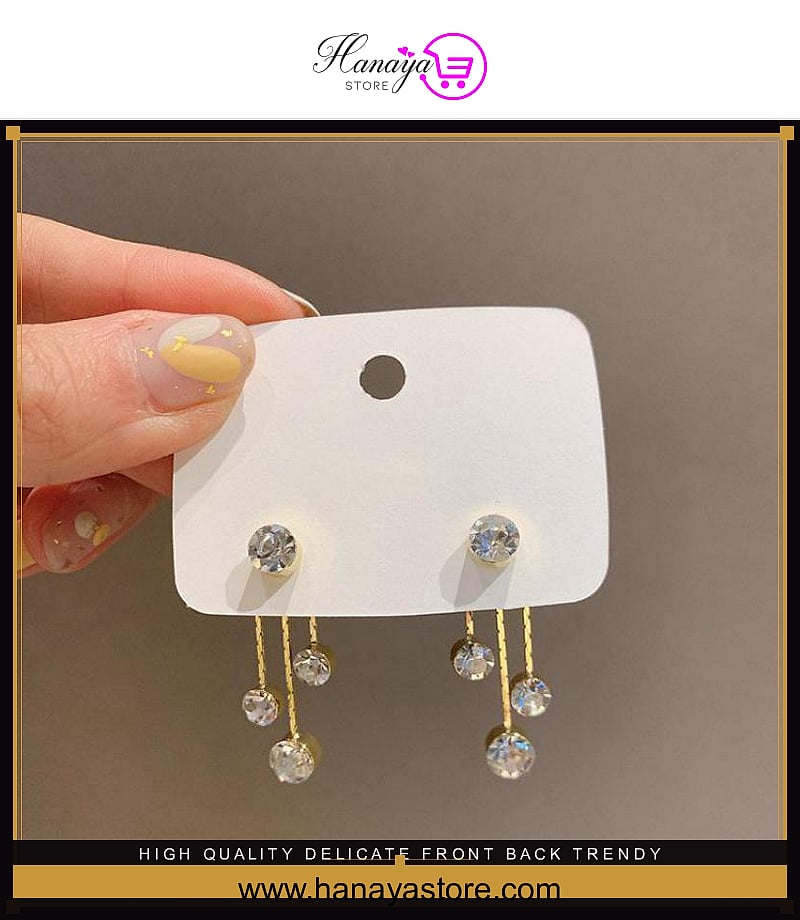 High Quality Delicate Front Back Trendy Earring For Girls – Earrings Online in Pakistan | Hanaya