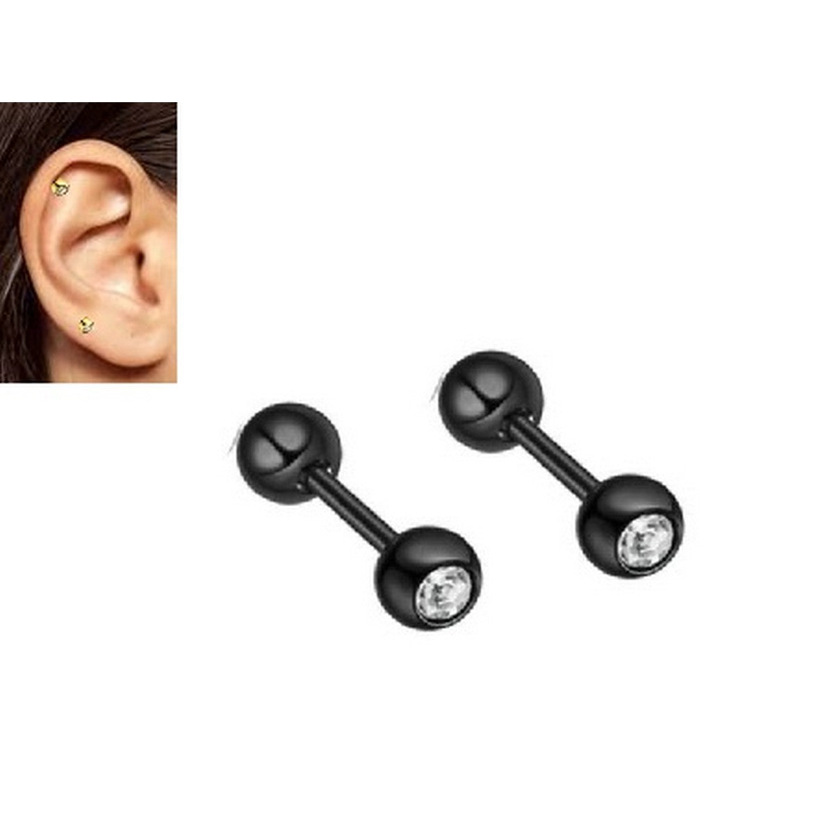 2 Pieces Cartilage Helix 3mm Stud Tragus Ear Piercing Plug Earring – Lifestyle – Buy Accessories Pakistan | Hanaya