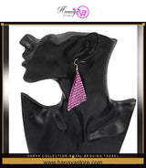 Hanya Collection Royal Sequins Tassel Crystal Trendy Earring – Accessories Online in Pakistan | Hanaya