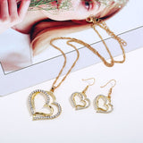 Trendy Classy Fully Crystal Crystal Earring & Necklace Jewelry Set – Image 3 of 3