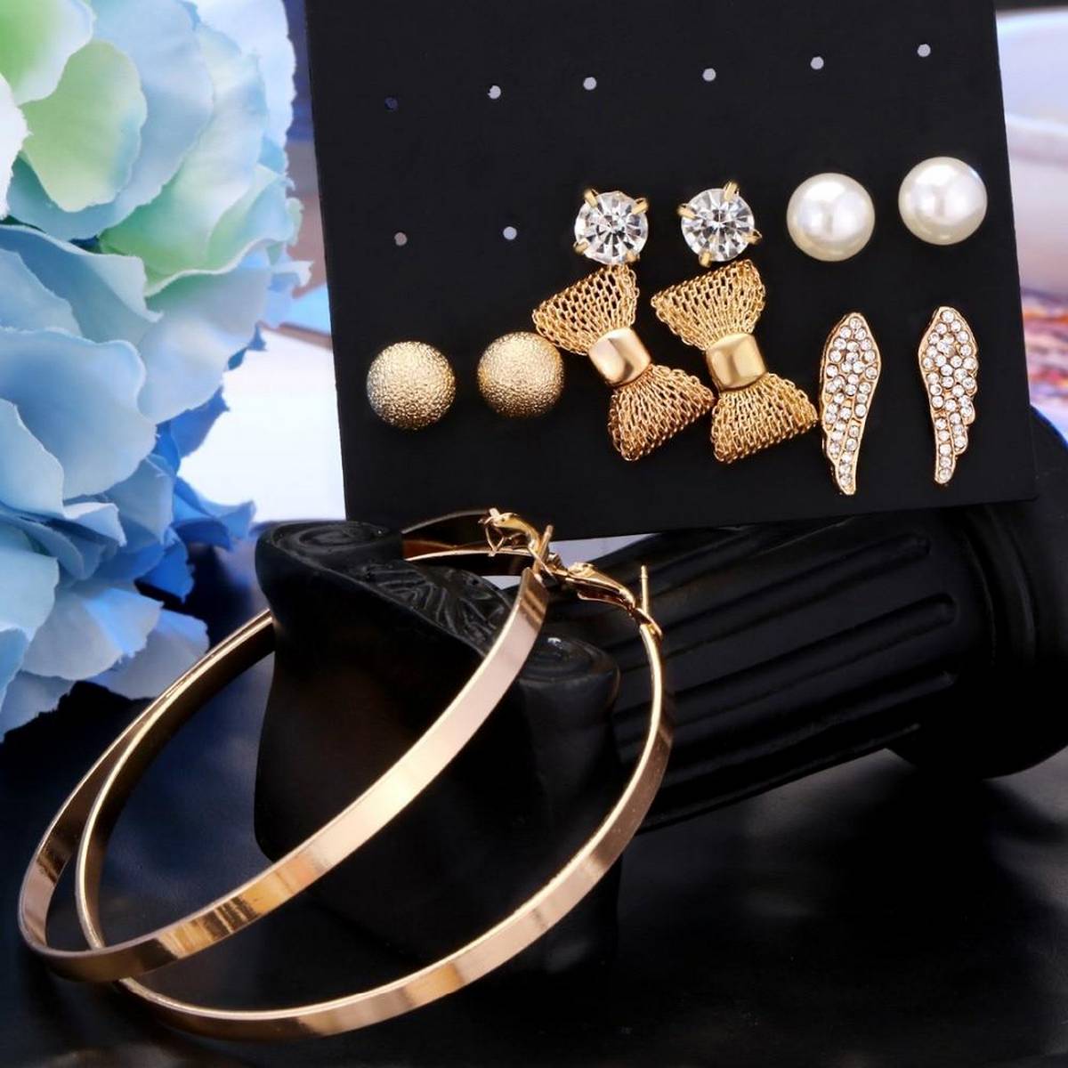 Pack of 6 Trendy Classy Elegant Earrings – Earrings Online in Pakistan | Hanaya