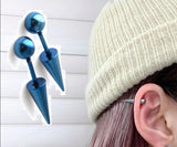 Premium 2 Pieces 1.2MM (16G) Cartilage Piercing Ball Spike Earrings – View 4 – Earrings | Hanaya Pakistan