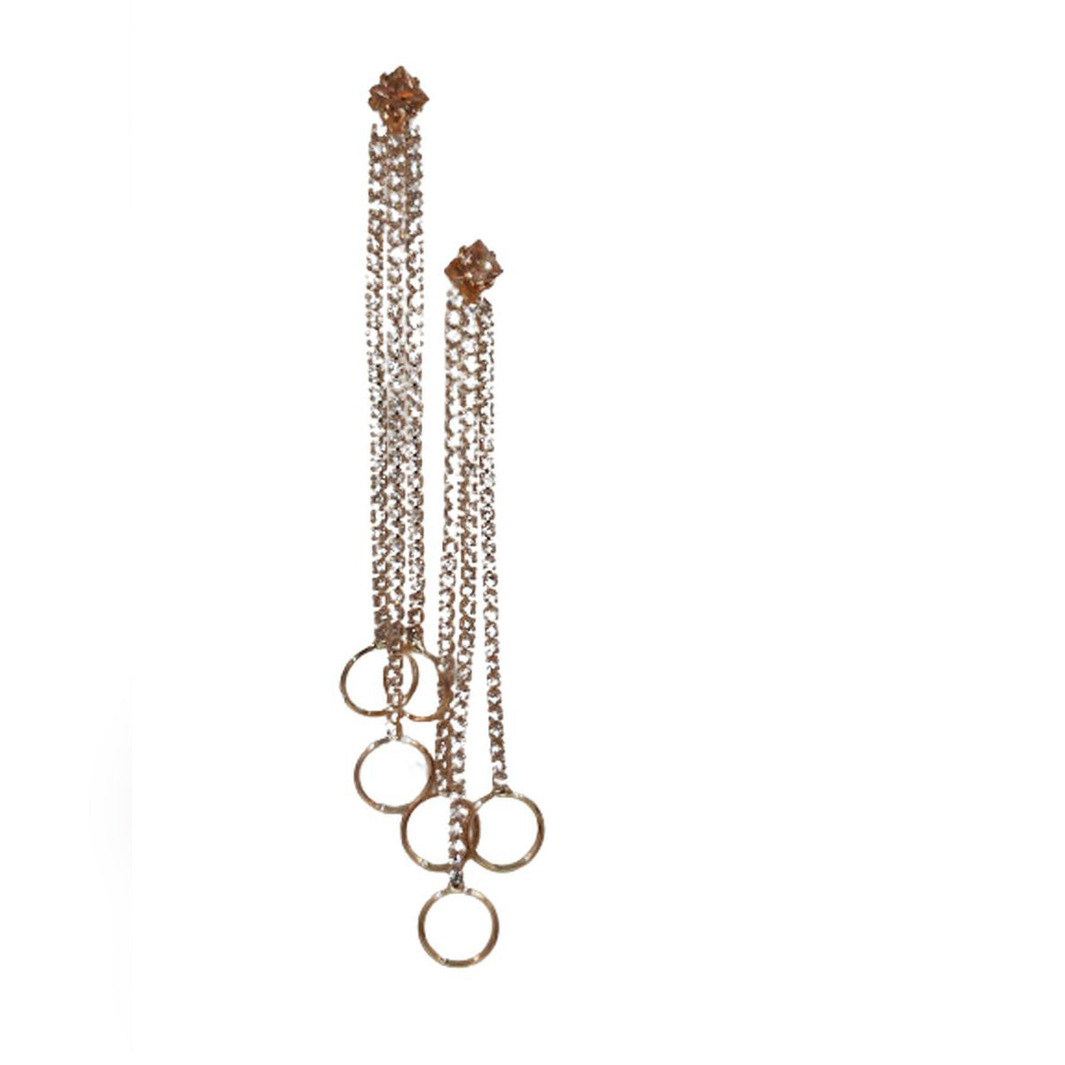 Trendy Classy Elegant Tassel Crystal Stylish Women Earring – Earrings Online in Pakistan | Hanaya