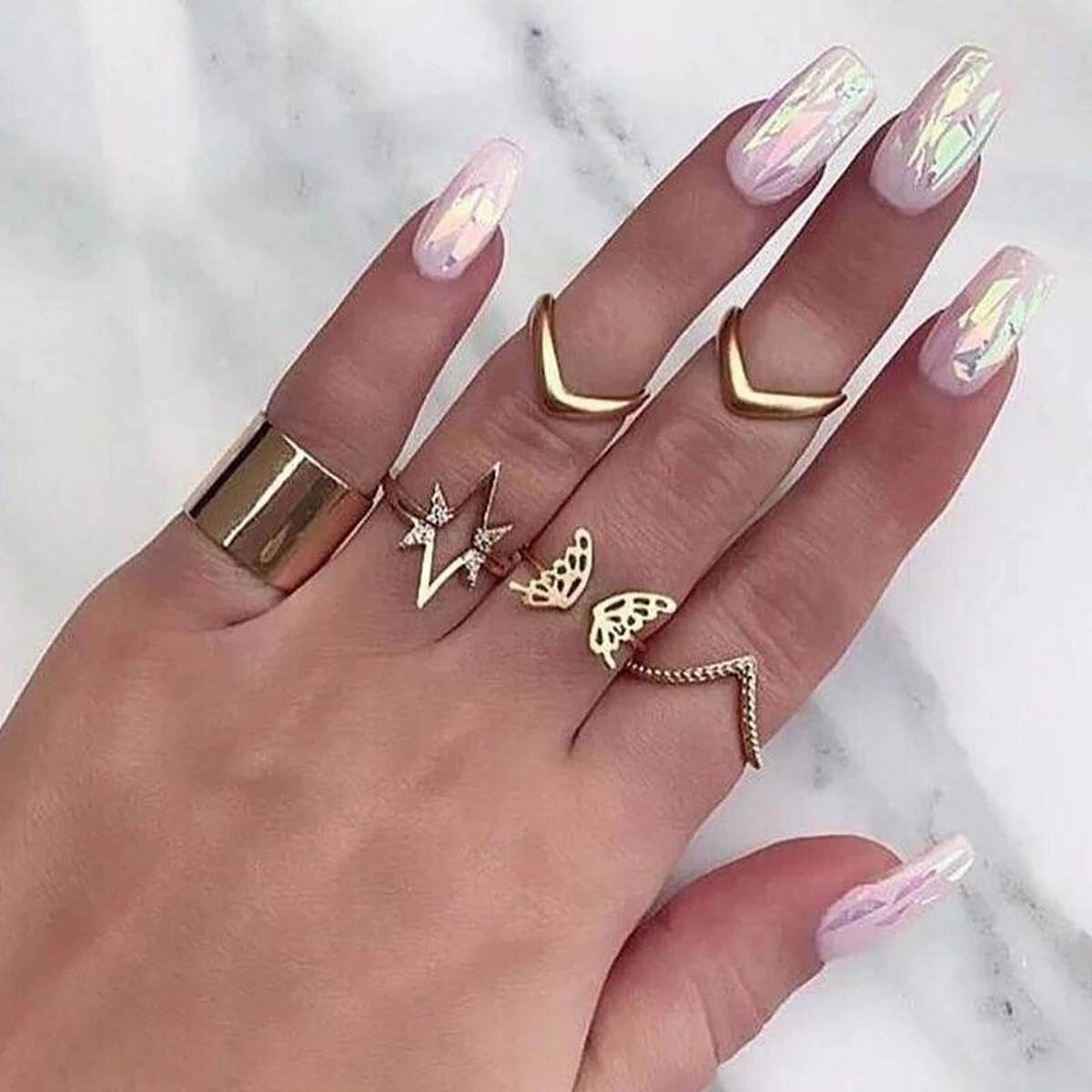 Trendy Classy Fashion Jewellery Ring Set For Women – Accessories Online in Pakistan | Hanaya