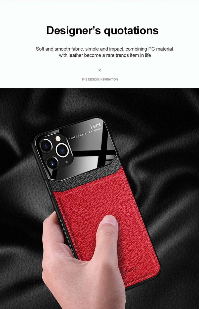 Hanya Collection Faux Leather Back Shockproof Case Compatible for APPLE IPHONE 11 – View 4 – Accessories | Hanaya Pakistan