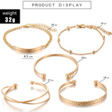 Trendy Classy 5 Pieces Set Antique Adjustable Bracelets – Image 3 of 3