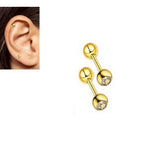 2 Pieces Cartilage Helix 3mm Stud Tragus Ear Piercing Plug Earring – Close Up – Accessories | Hanaya Pakistan