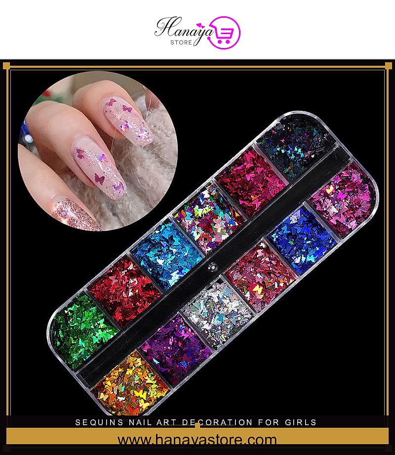 Sequins Nail Art Decoration For Girls – Accessories Online in Pakistan | Hanaya