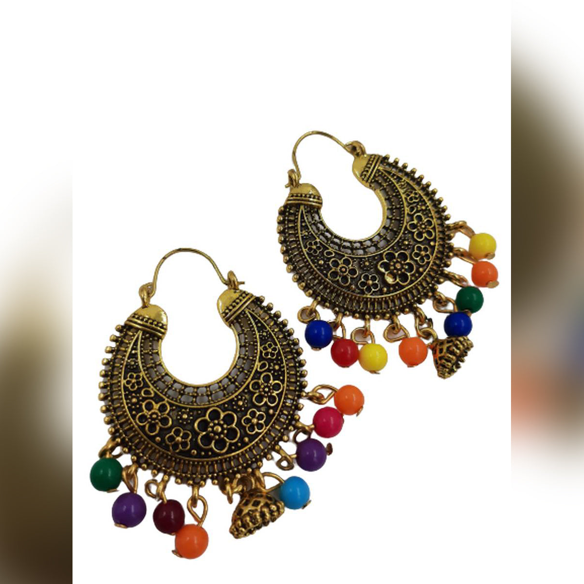Trendy Classy Elegant Tassel Multi Color Balls Stylish Earring – Earrings Online in Pakistan | Hanaya