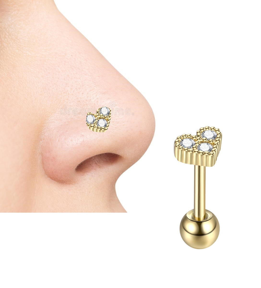 Trendy helix nose ring – durable surgical steel body jewelry Pakistan – Hanaya Store