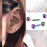 Steel 5 Mm Pair Ear Plug Piercing Barbell Cartilage Ear Jewelry – Image 7 of 9