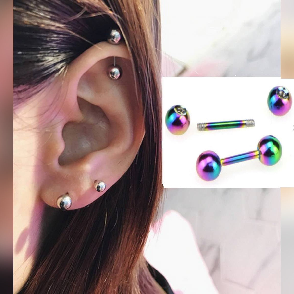 Stainless Steel 4mm Ear Plug – Piercing Barbell Cartilage Earring Jewelry – Lifestyle – Buy Earrings Pakistan | Hanaya