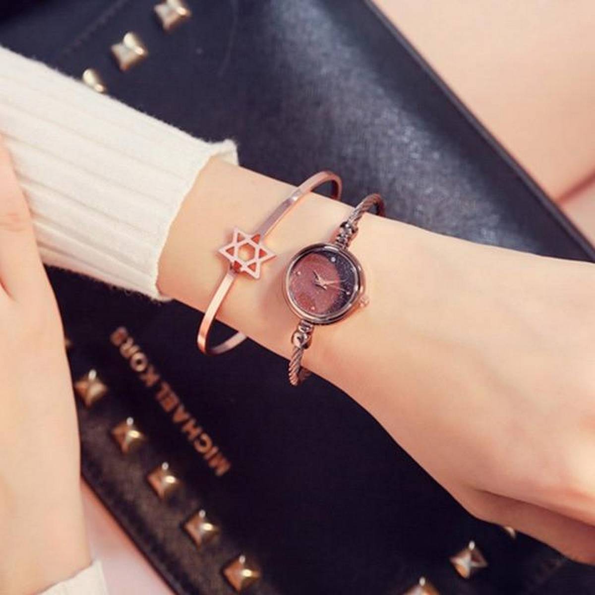 Starry Sky Bangle Luxury Sports Bracelet Watch for Women – Accessories Online in Pakistan | Hanaya
