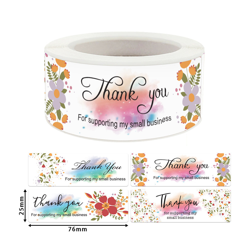 60 pcs ThankYou 76mmx25mm Sticker Envelope Seal Scrapbook Round Stickers Stationery Label Stickers – Stickers Online in Pa...