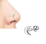 Piercing 1 Piece Crystal Helix Nose Ring Body Trendy Jewelry – Image 2 of 2
