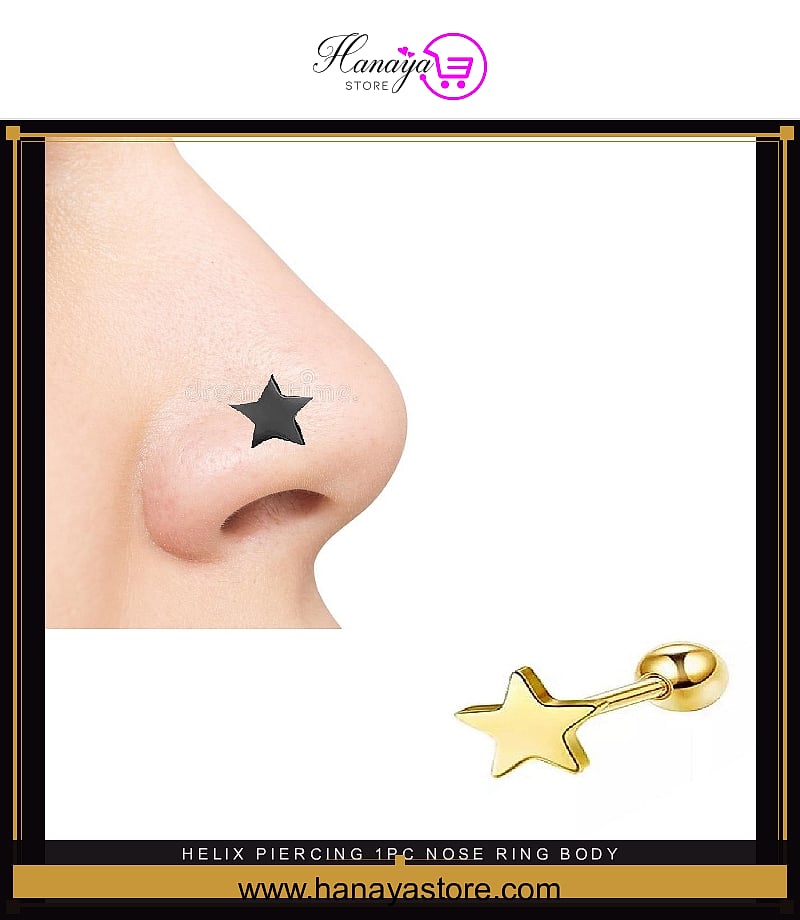 Helix Piercing 1pc Nose Ring Body Jewelry – Buy nose jewelry online in Pakistan