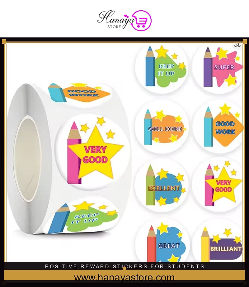 Positive Reward Stickers for Students – 100pcs 25mm Motivational Words Stickers for Teachers – Stickers Online in Pakistan...