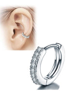 1 Piece Cartilage 8mm Length Helix Stud Crystal Tragus Ear Piercing Plug Steel Earring – Image 2 of 2