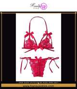 One Size (Fits:40-65 KGS) Bra set Lingerie Set Women Trendy Underwear Bikini Three-point Set (weight:40-65 KGS)