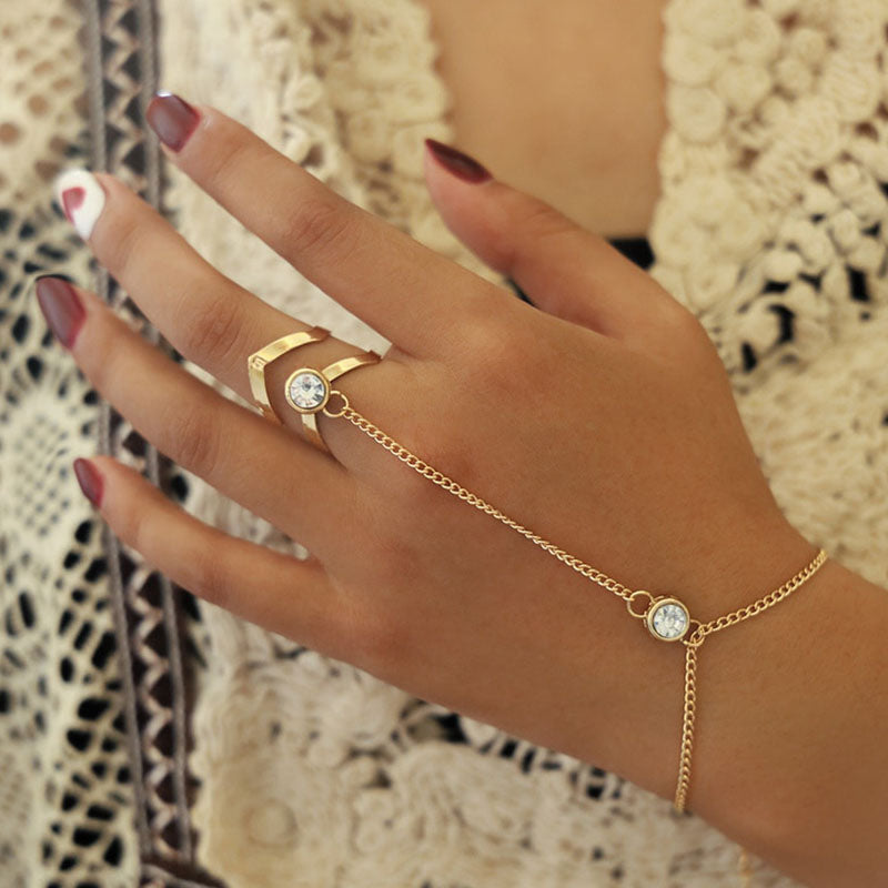 Turkish Style Vintage Chain Bracelet Link Ring Antique – Image 2 of 2